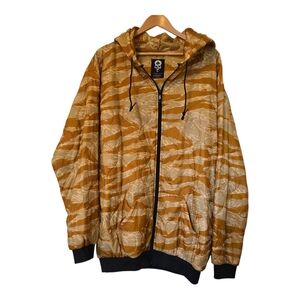Official Zero Foxtrot Contraband Jacket – Men’s XL – Orange Tiger Camo